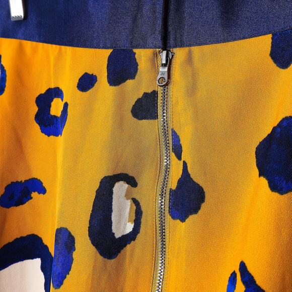 3.1 Phillip Lim x Target Skirt Abstract Leopard Yellow Sz 12 Artful Statement - Picture 4 of 6